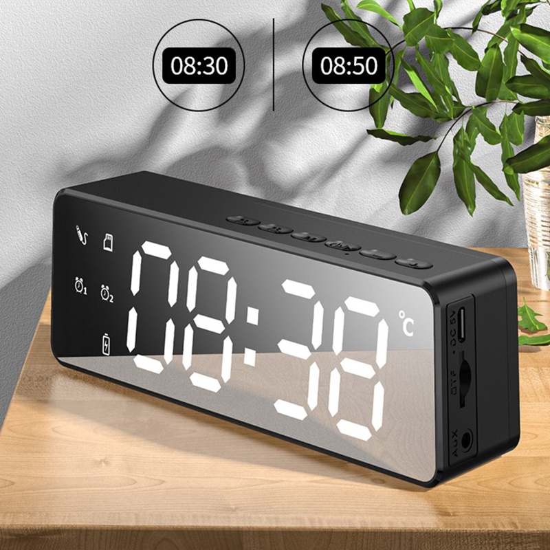 Đồng Hồ Báo Thức Không Dây Đa Chức Năng Kèm Sạc Điện Thoại
