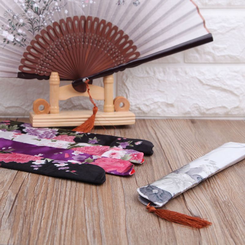 ✿ Túi Đựng Quạt Cầm Tay Chống Bụi Có Thể Gấp Lại Thanh Lịch