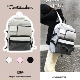 Balo vải nam nữ TIỆM TÚI CỦA KEM ba lô nam Phối Lưới TX64