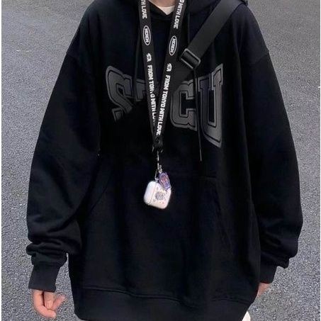 Áo Hoodie Tay Dài Form Rộng Theo Phong Cách Preppy Dễ Phối Đồ