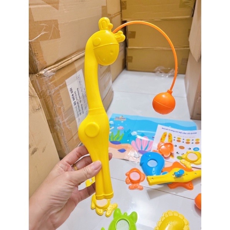Bộ câu cá vui nhộn gồm 2 cần câu và cá bằng nhựa cho bé