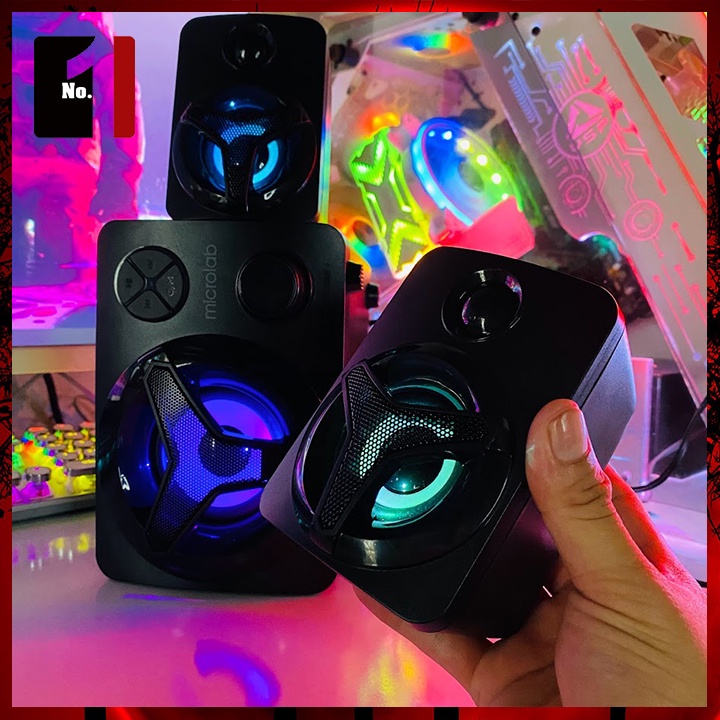 Loa Máy Tính Bluetooth Mini Để Bàn 2.1 Led RGB MICROLAB U210 Loa Vi Tính Gaming Âm Thanh Hay Bass Lớn Có Dây