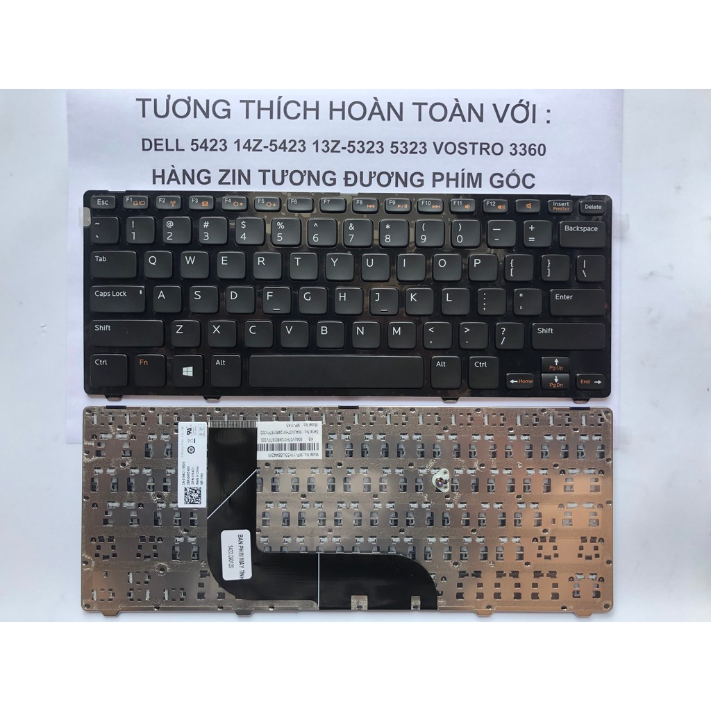 Bàn Phím Laptop Dell 5423 14Z-5423 13Z-5323 5323 VOTRO 3360 Hàng Zin Bảo Hành 12 Tháng Toàn Quốc