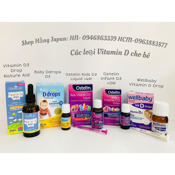 Các loại Vitamin D3 Ostelin cho bé, bổ sung năng lượng