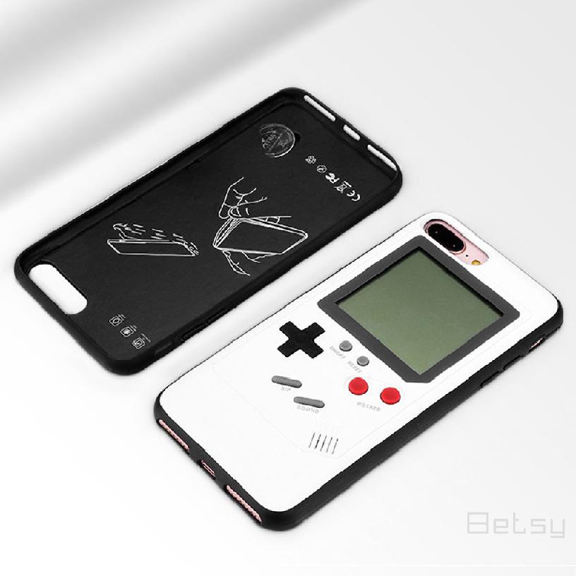 Retro GB Gameboy Phone Cases For iPhone 6 6s 7 8 Plus Soft TPU Can Play Blokus Game Console Cover For iPhone X XS Max XR
