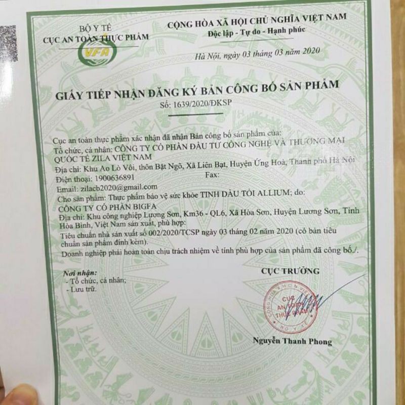 Tinh dầu - Tinh dầu tỏi Allium