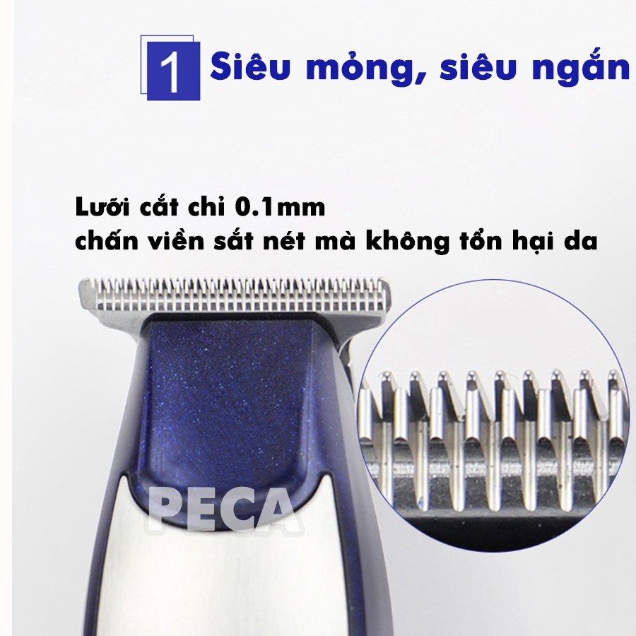 Tông đơ chấn viền sắc nét Kemei KM-5021 nhỏ gọn tiện lợi có thể khắc tóc phân phối chính hãng