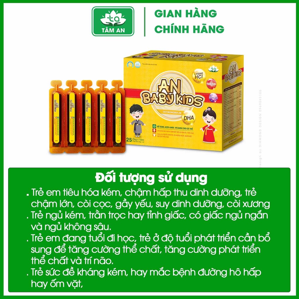 Siro ăn ngon - Vitamin ăn ngon An Baby Kids bổ sung DHA, giúp bé tăng cân, tăng cường sức đề kháng