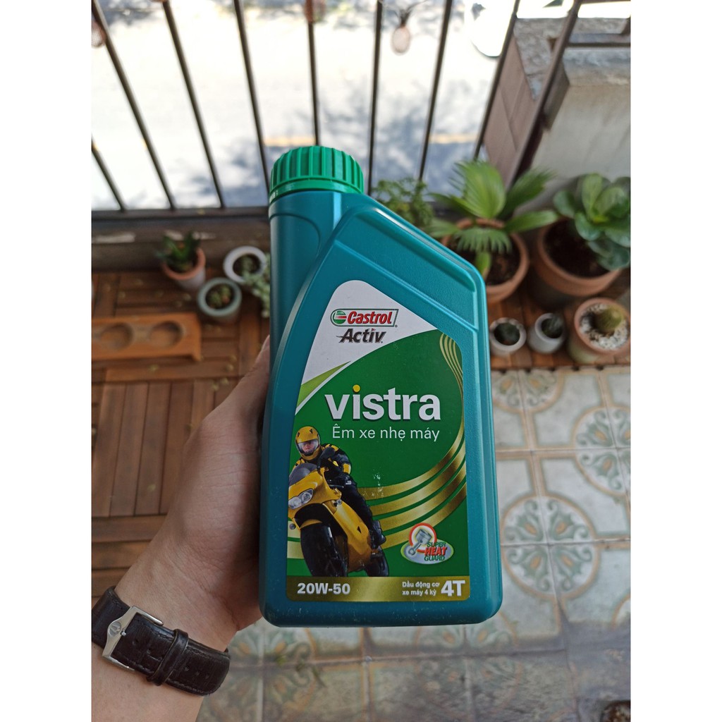 Dầu nhớt Castrol Activ Vistra 20w50 4T loại 1 lít &amp; 0.8 lít