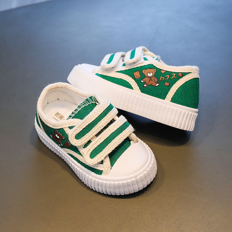 Giày Canvas Quai Dán Thiết Kế Mới Thời Trang 2022 Dành Cho Bé Gái