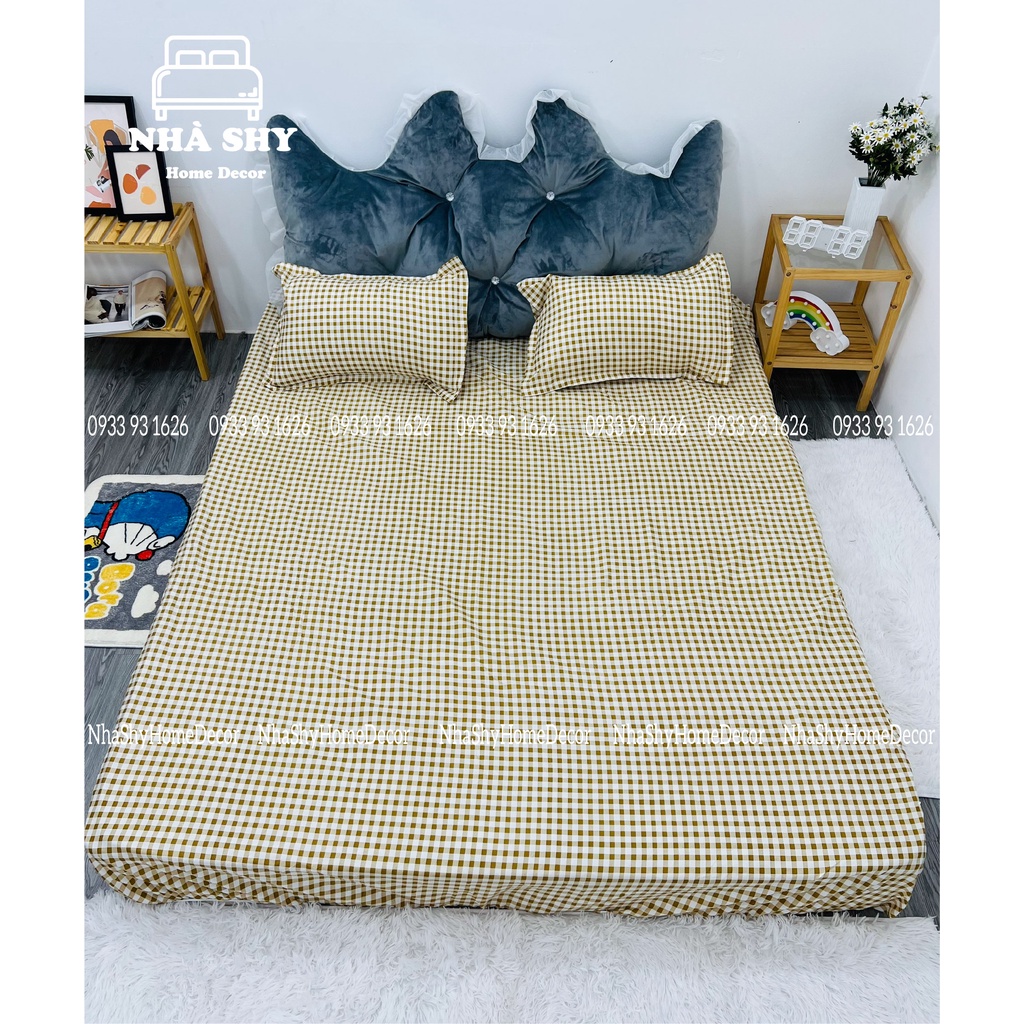 Bộ Ga Giuờng Cotton Poly 3 Món Chất Cotton Poly Hàng Việt Nam Sản Xuất - Set Ga + 2 Vỏ Gối Nằm | BigBuy360 - bigbuy360.vn