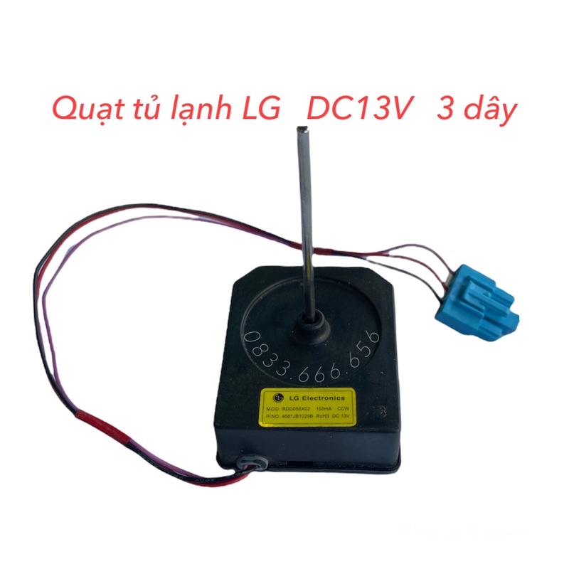 [Mã ELHA22 giảm 5% đơn 300K] Quạt tủ lạnh LG DC13V 3 dây - Motor quạt tủ lạnh LG DC 13V 3dây