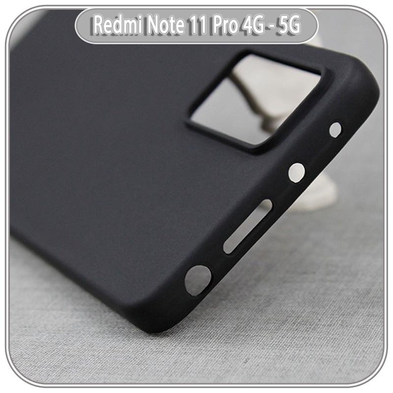 Ốp lưng cho Xiaomi Redmi Note 11 Pro 4G 5G bản quốc tế, Redmi Note 12 Pro 4G nhựa dẻo TPU Đen
