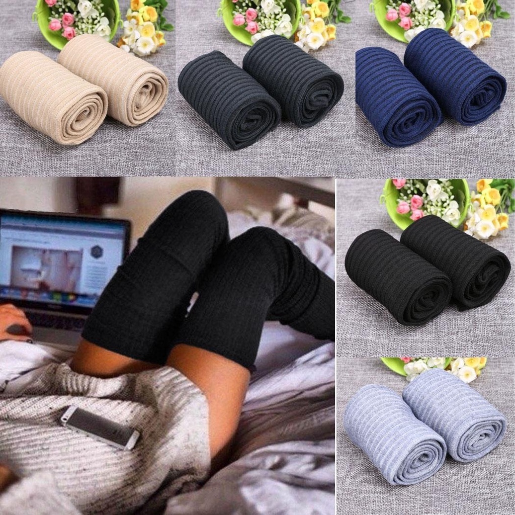Tất len giữ ấm vùng đùi phong cách thời trang cho phái nữ