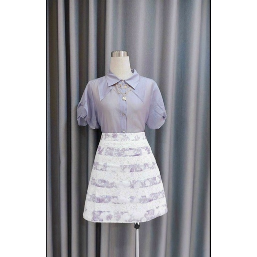 NEVA Newtag set áo sơ mi hồng/tím mới nguyên tag M/L/XL
