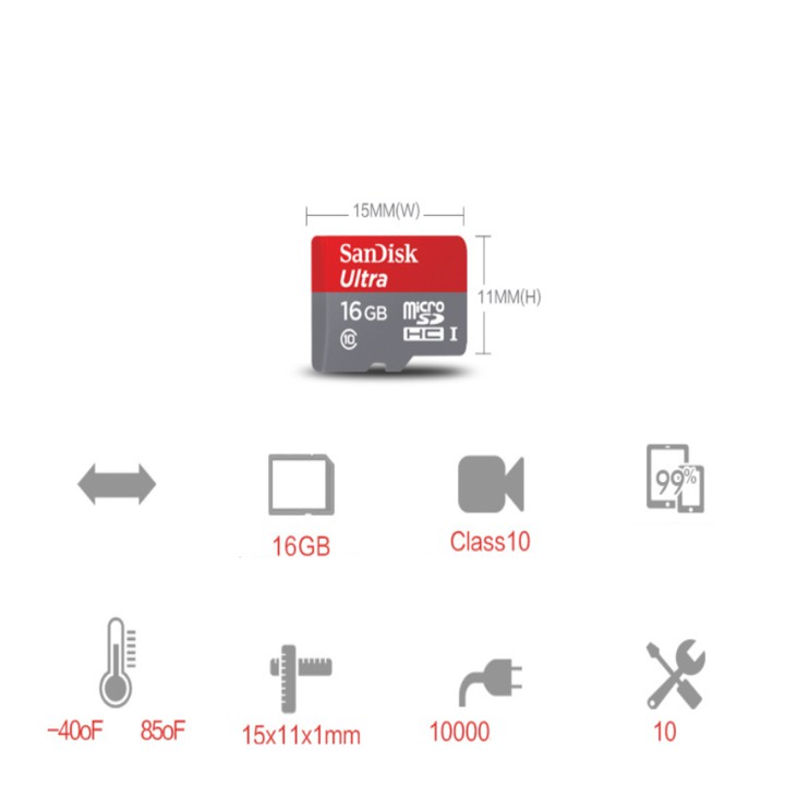 Thẻ nhớ micro - SDHC - 16G - SD16G