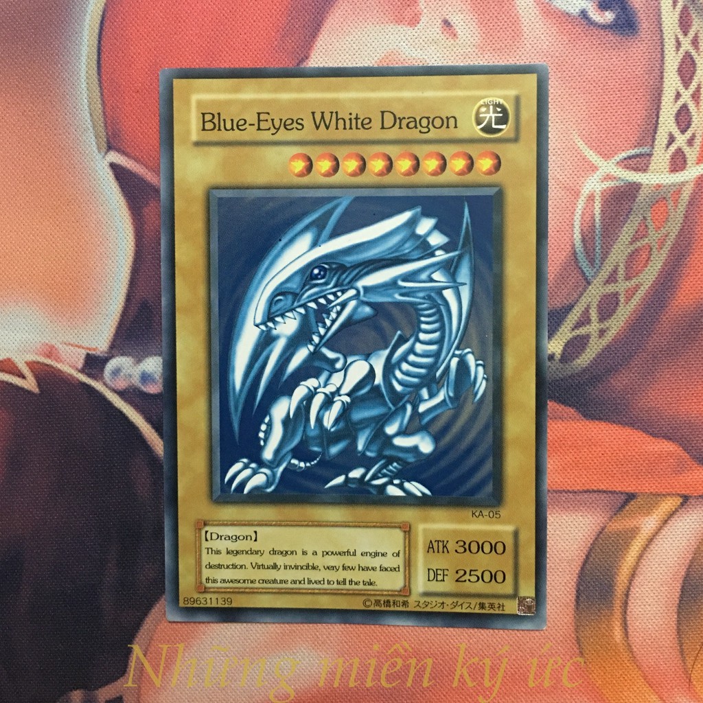 Lá bài Yu-Gi-Oh! Chính hãng Blue-Eyes White Dragon (Rồng Trắng Mắt Xanh) KA-05 Common Như mới