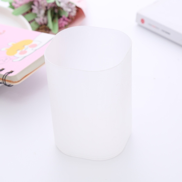 Ống đựng bút để bàn trong suốt cute chất liệu nhựa acrylic nhám tiện dụng, hộp đựng bút để bàn học sinh