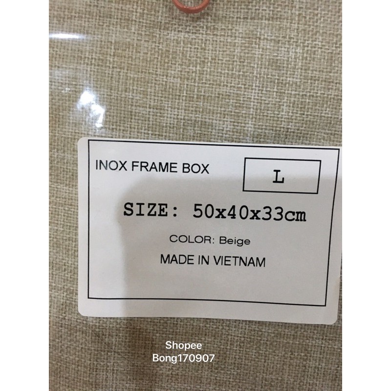 [Hàng VN xuất Thụy Điển] Thùng Vải Canvas Khung Inox Giúp Lưu Trữ Đồ Tiện Gọn Theo Phong Cách Bắc Âu size max