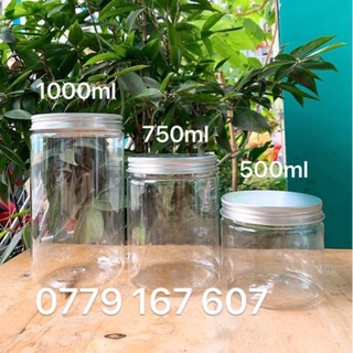 Hũ nhựa pet nắp nhôm đựng thực phẩm 500g-750g-1000g