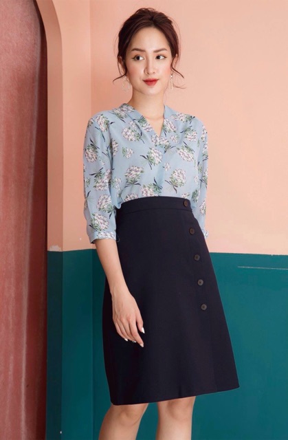 2021 Chân váy chữ A phối cúc | chân váy công sở trẻ trung đủ màu đủ size | BigBuy360 - bigbuy360.vn