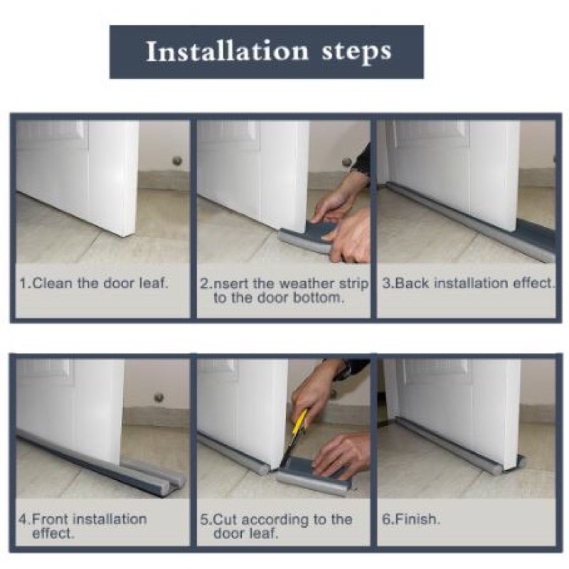 Combo 10 ron chặn cửa chống tiếng ồn, côn trùng - loại dày