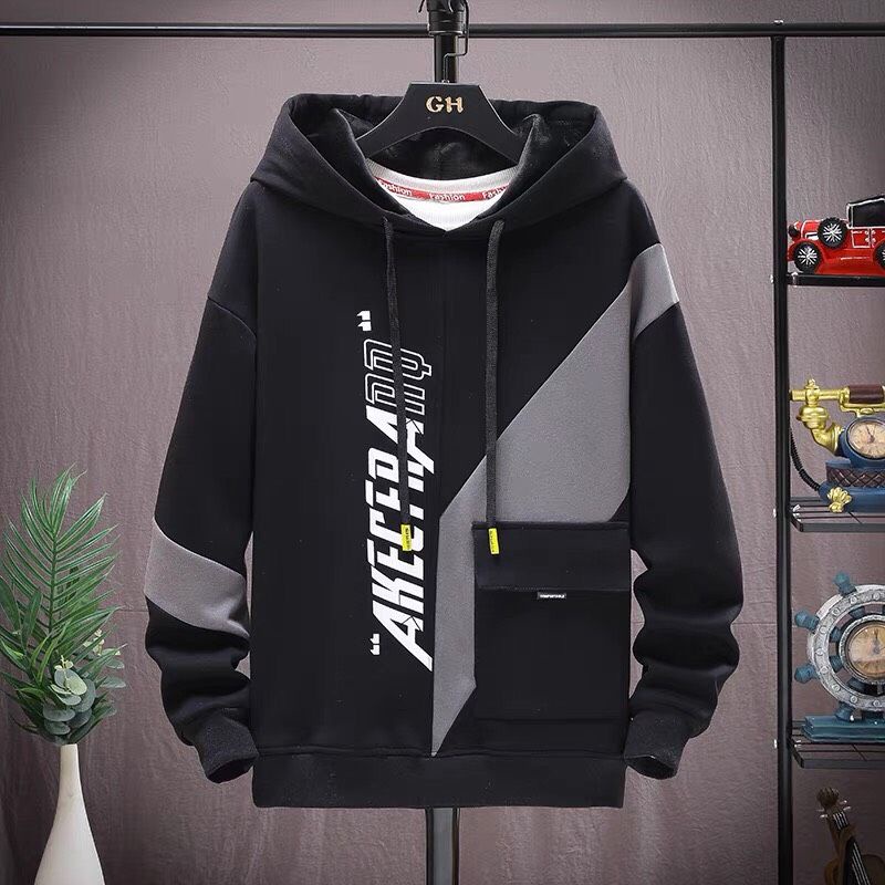 Áo hoodie nam có nón form rộng, mẫu áo khoác nỉ chui đầu in nhiều hoạ tiết thời trang hàn