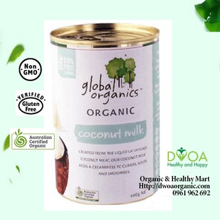 Nước cốt dừa hữu cơ Global Organic Coconut milk 400g