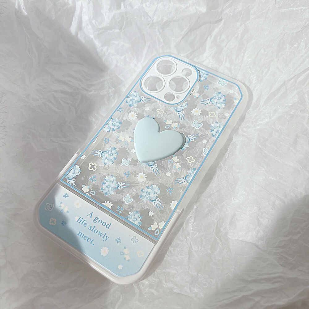 Ốp lưng iPhone hoa trái tim có giá đỡ 13/13promax/12/12pro/12promax/11/11promax/X/Xs/Xsmax/7plus/8plus