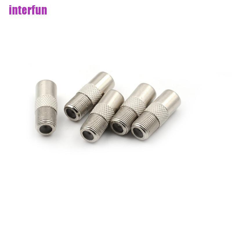 Set 1 / 5 Đầu Nối Chuyển Đổi Đồng Trục Rf Pal Male Sang &quot;F&quot; Female