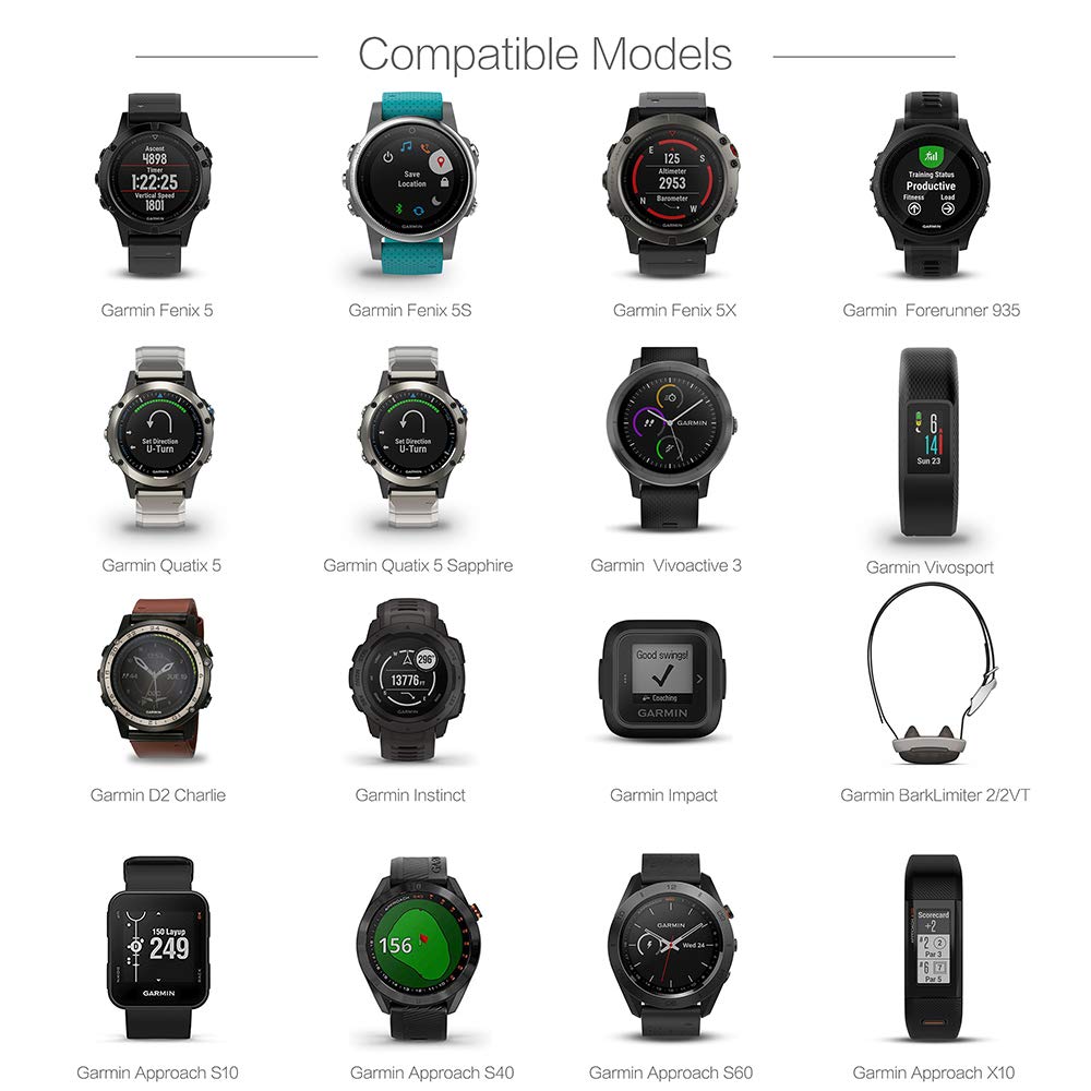 Cáp sạc đồng hồ thông minh cho Garmin Fenix 6 6S 6X Pro 5 5S 5X Plus/Forerunner 935 245 945 Approach S60/Vivoactive 3