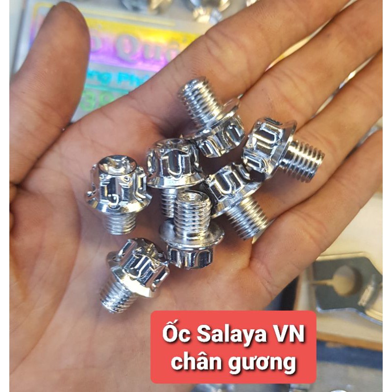 ỐC CHÂN KIẾNG SALAYA INOX 304 RĂNG THUẬN TRANG TRÍ XE MÁY