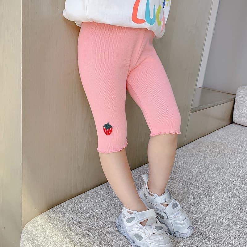 Lyvyshop - (Hàng chính phẩm) Quần legging lửng siêu dễ thương cho bé 09-22kg