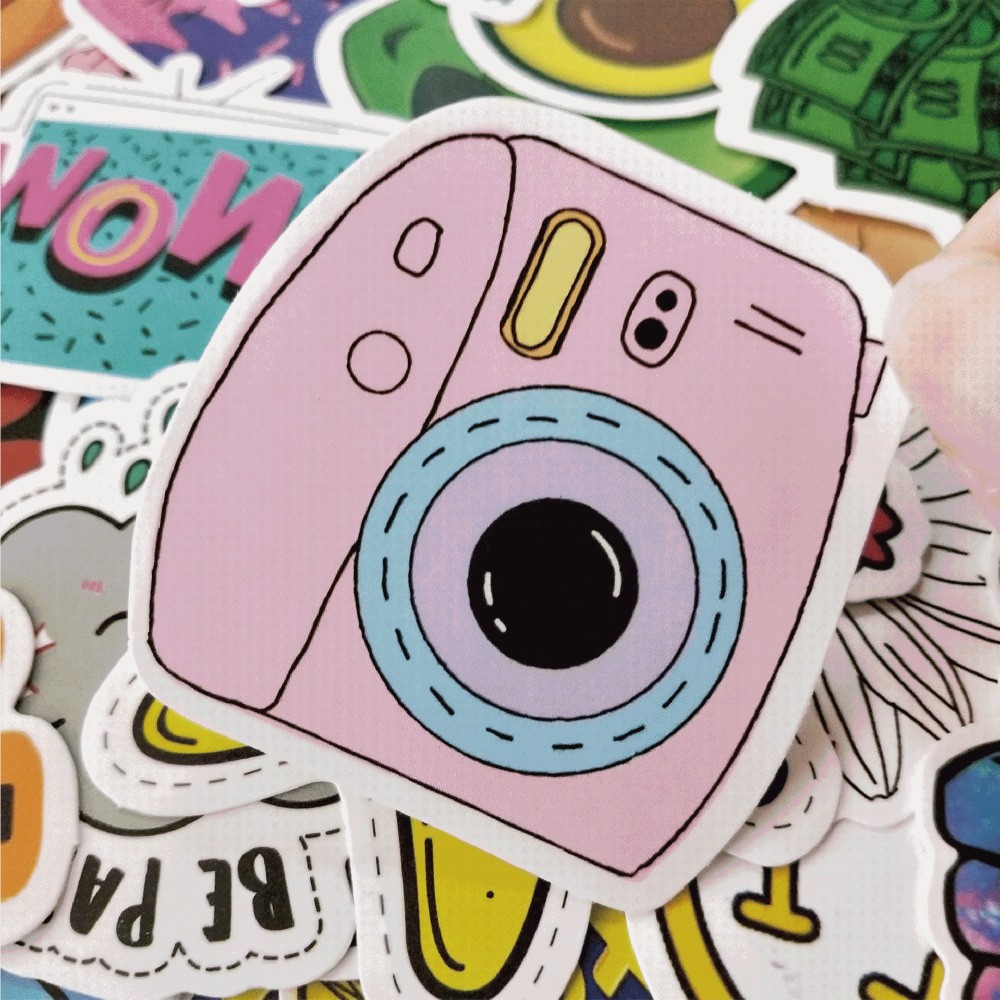 Set 50 nhãn dán chống nước xinh xắn dùng làm đồ trang trí | BigBuy360 - bigbuy360.vn