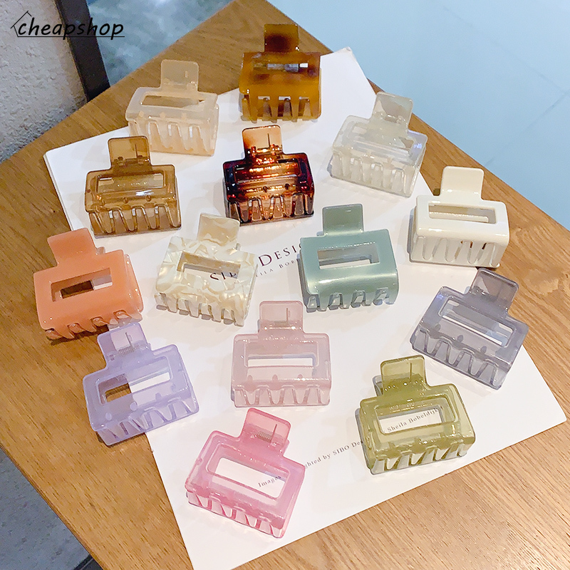 iF YOU Kẹp tóc Acrylic trong suốt có nhiều màu phong cách Hàn Quốc thời trang cho nữ