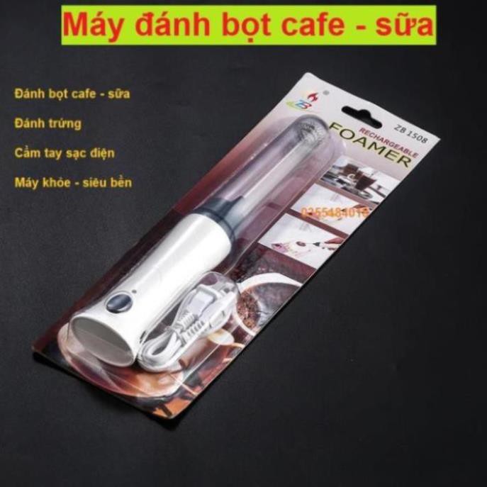 Máy đánh bọt cafe( tạo bọt sữa, tạo bọt cafe) đánh trứng cầm tay sạc điện- hàng cao cấp