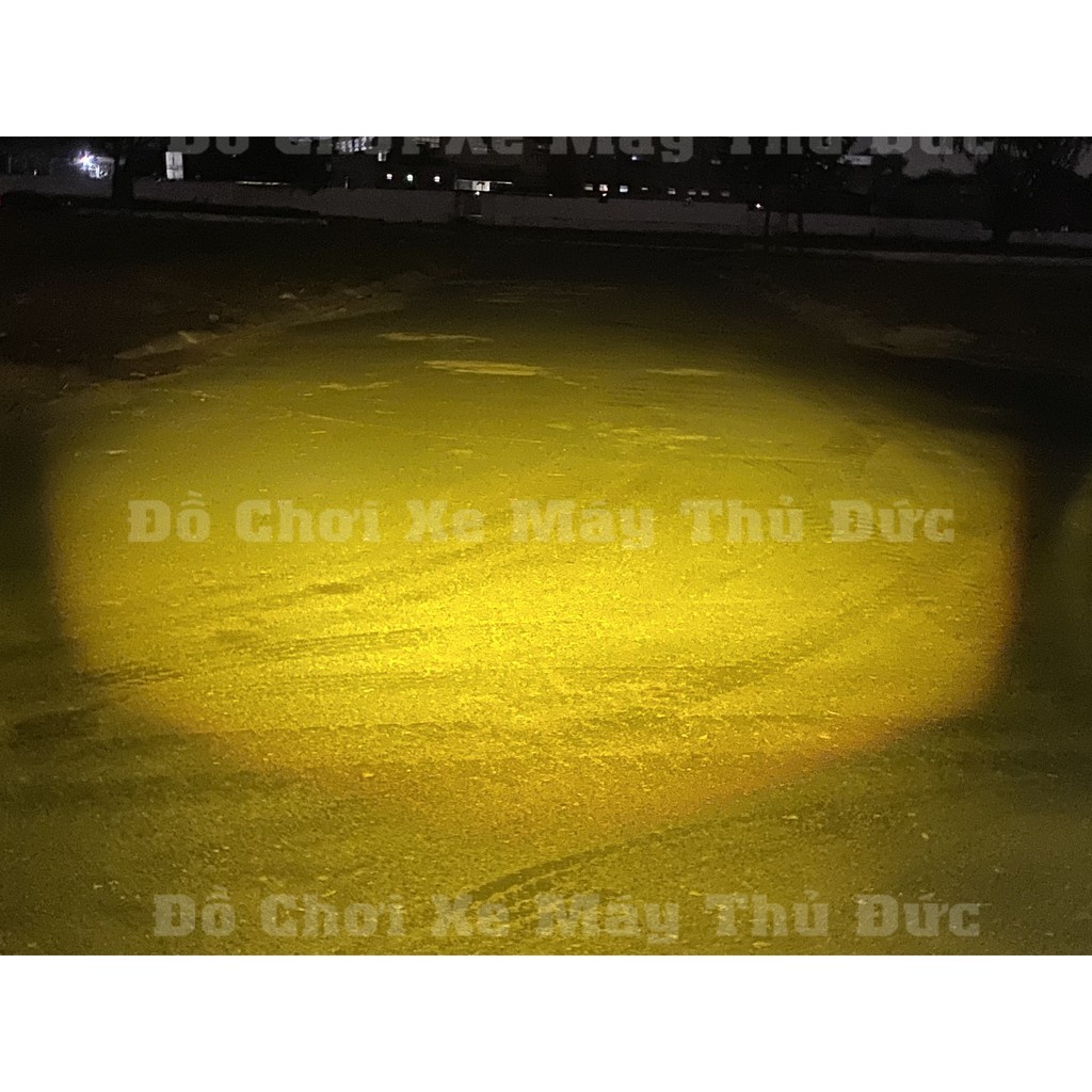 Đèn Pha Led Bi Cầu Xe Máy Loại 1 - 15W, Cost vàng Pha trắng