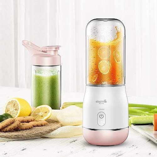 Máy xay sinh tố cầm tay không dây Xiaomi Deerma Mini Juice Blender Tiện Dụng thông minh NU05-Hàng chính hãng