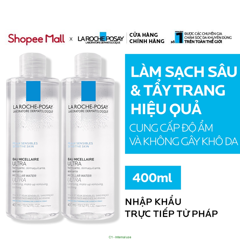 Bộ đôi nước làm sạch và tẩy trang cho da nhạy cảm Micellar Water Sensitive Skin 400ml