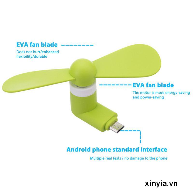 Quạt USB Mini Sáng Tạo Hai Trong Một Cho Điện Thoại Android Apple