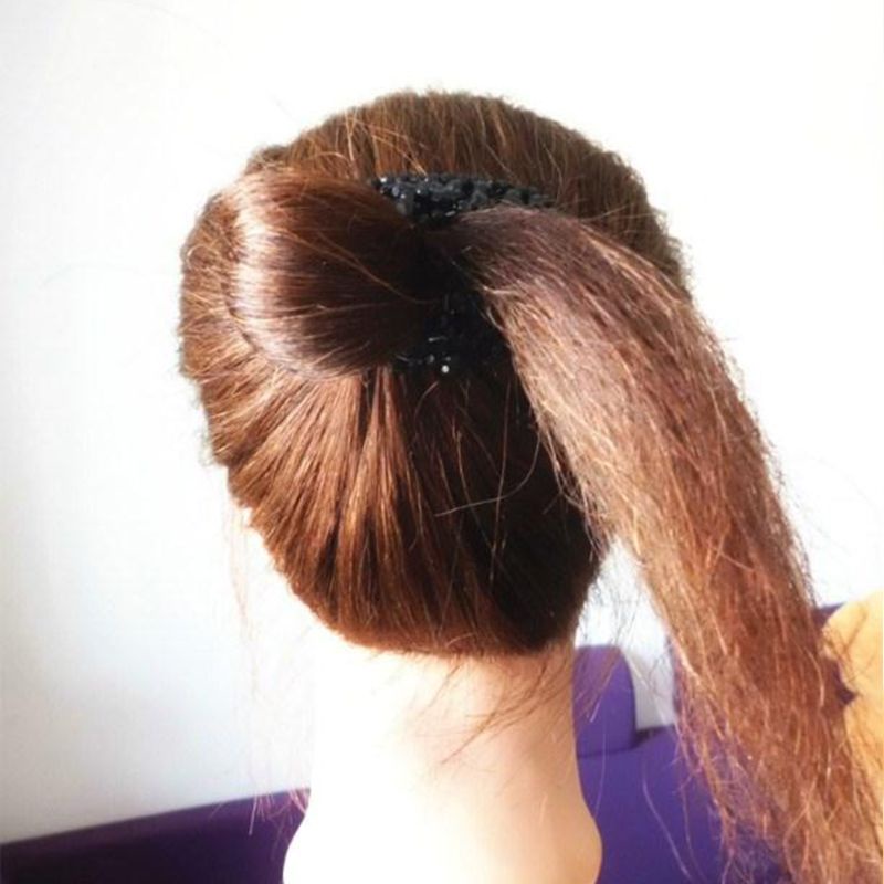 Lược Cài Tóc Đính Hạt Tạo Kiểu Tóc Đuôi Ngựa Đôi Thủ Công Cho Nữ