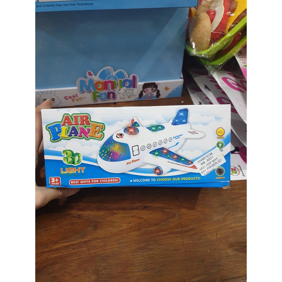 Máy bay pin đèn 3d