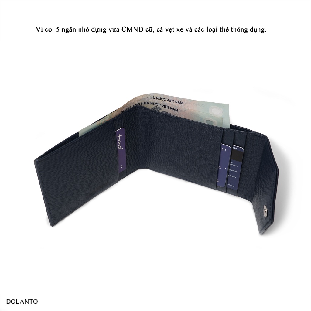 VÍ ĐỰNG THẺ MINI NAM NỮ Cardholder  MAIL Vân Saffiano Cao Cấp Nhập Khẩu Chống Thấm Nước Thương Hiệu DOLANTO