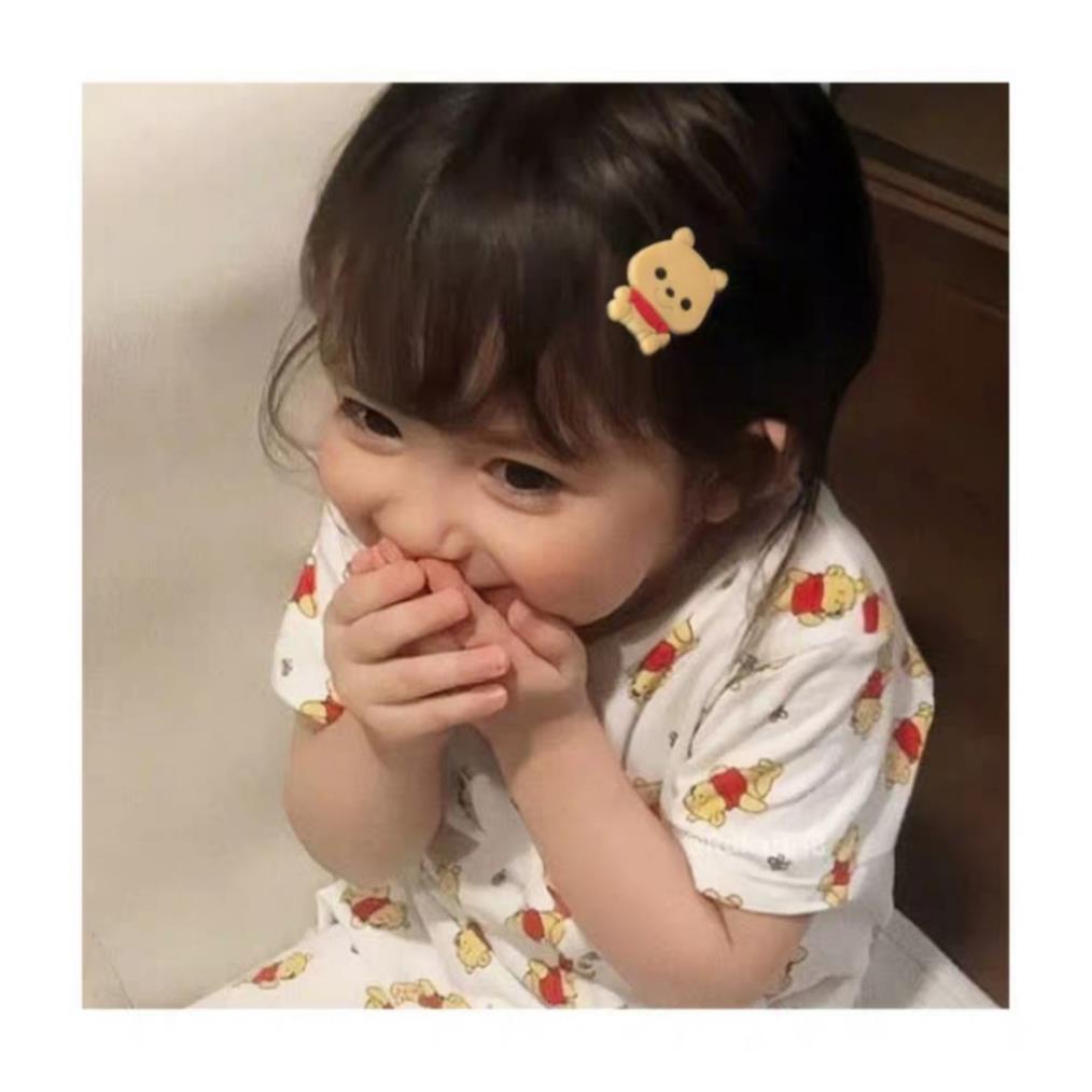 Vỉ 10 Kẹp Tóc Hoạt Hình Ngộ Nghĩnh Cho Bé