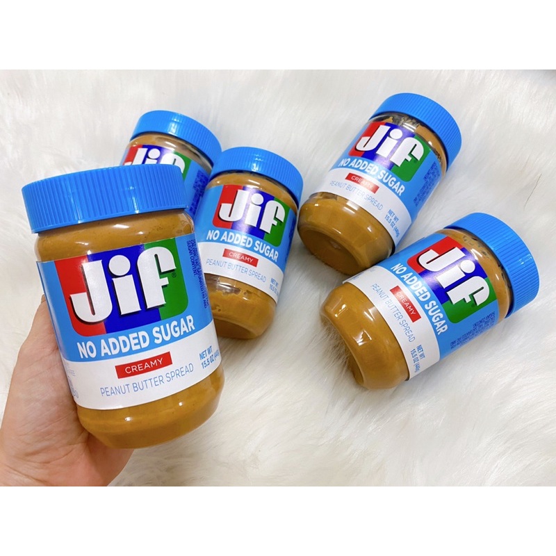 [HÀNG MỸ-ĂN KIÊNG] Bơ đậu phộng JIF không đường hũ 440gram