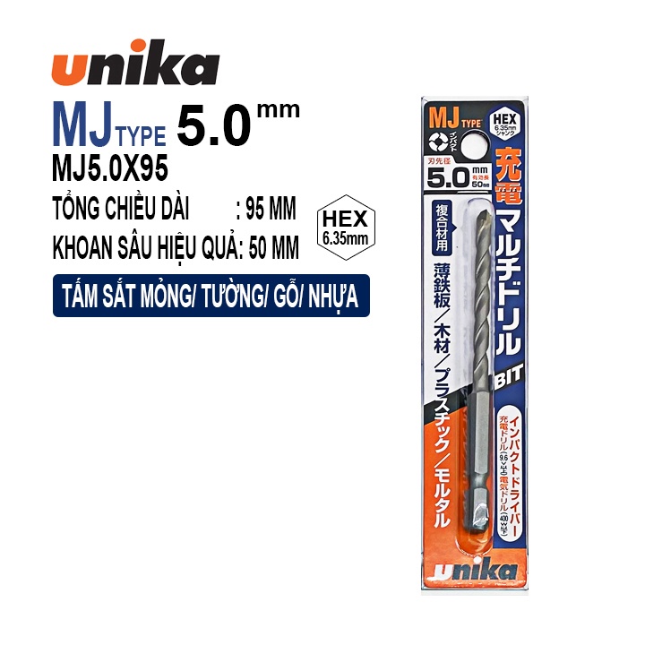 MŨI KHOAN ĐA NĂNG CHUÔI LỤC GIÁC UNIKA