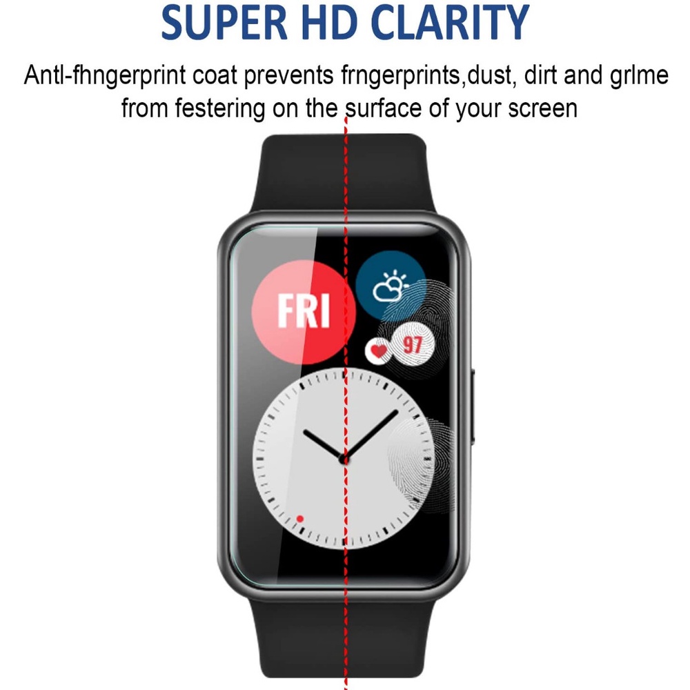 Set 6 Miếng Dán Tpu Bảo Vệ Màn Hình Cho Đồng Hồ Thông Minh Huawei Watch Fit 2