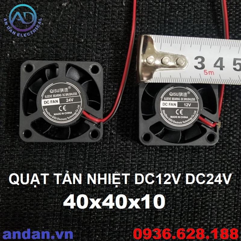 Quạt Tản Nhiệt 4x4cm 12V 24V , Quạt Hút Gió 40x40mm DC12V DC24V