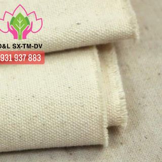 Vải bố canvas mộc thô trắng dày mềm mịn hàng chính phẩm công ty