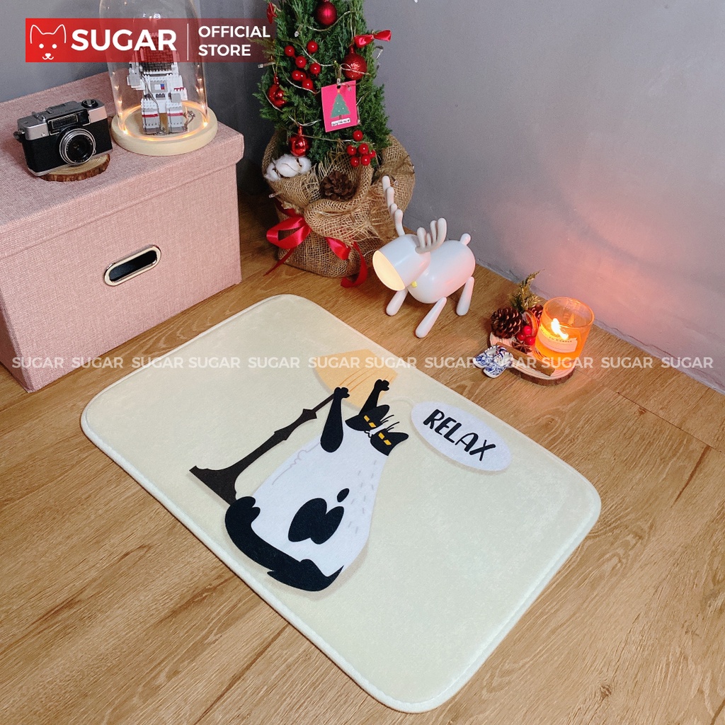 THẢM LAU CHÂN THẤM HÚT TỐT VỚI CHẤT NHUNG MỊN - PHÙ HỢP PHÒNG KHÁCH, PHÒNG NGỦ, PHÒNG TẮM - MẪU MÈO DỄ THƯƠNG